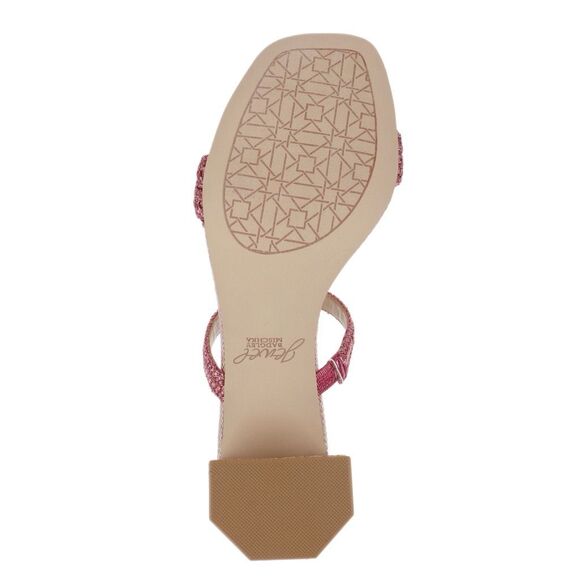 NWT Jewel Badgley Mischka slide sandals on metallic pink Size 8.5 - Picture 3 of 6